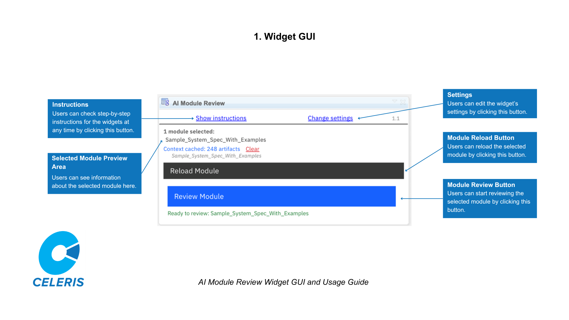 AI Module Review Widget GUI and User Guide