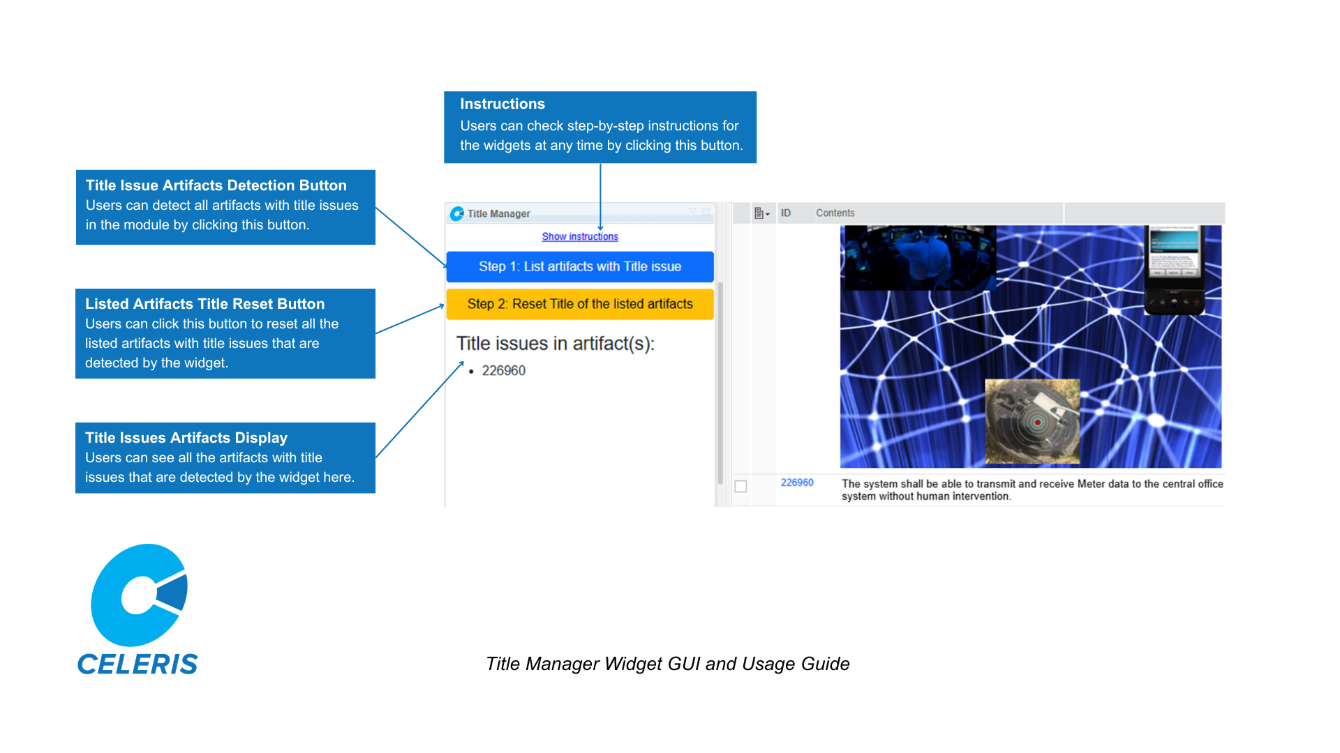 Title Manager Widget GUI and Usage Guide