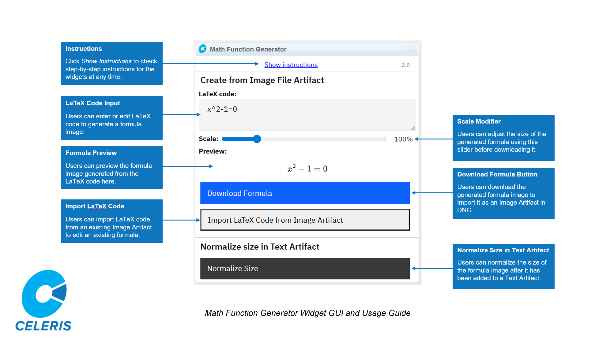 Math Function Generator Widgetens GUI och användarguide